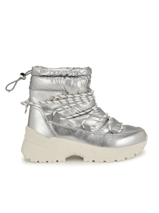 Nine West Shoes - Nine West Dyme Women's Lace-up Casual Ankle Boots Silver Size 8.5 NEW